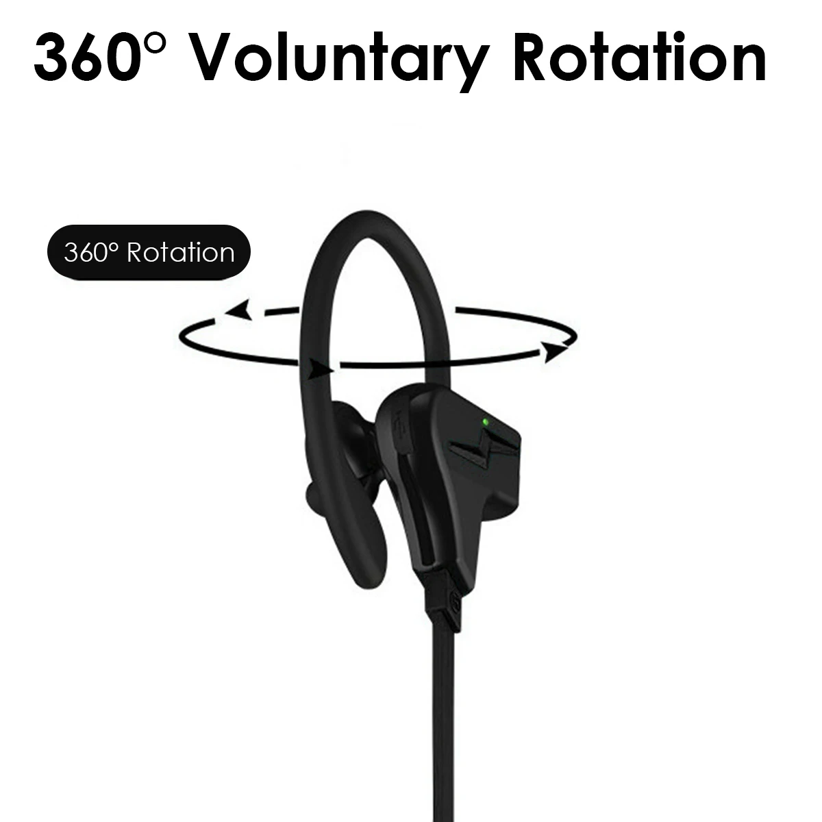 Lightweight Wireless BT Over Ear Earphone Outdoor Sports Hi Fi Headphone With Charging Cable Soft Silicone Ear Cap