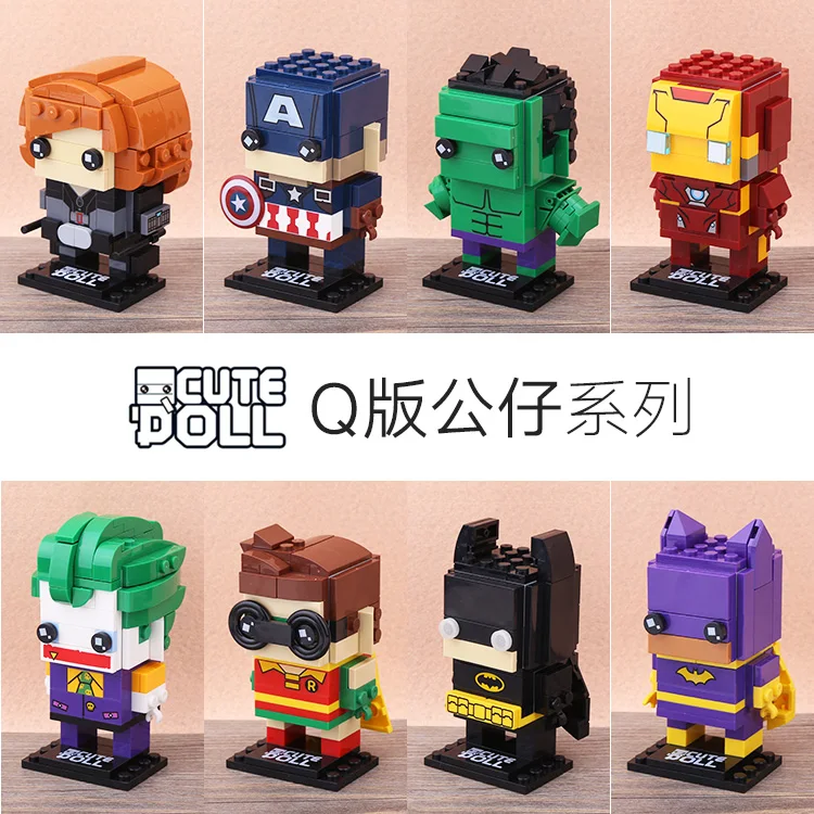 DECOOL brickheadz Dragon Ball Z Пикачу танос Мстители 4 Супер Герои brick Heads headz строительные блоки игрушки Совместимые лего