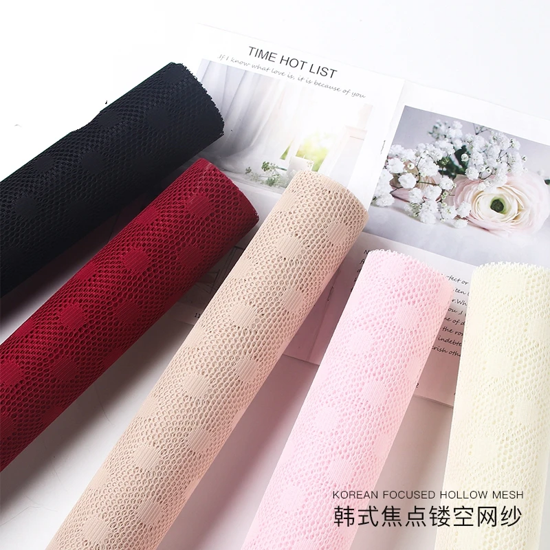 Korean Style Focus Hollow Package Flower Gauze Net Gauze Bouquet
