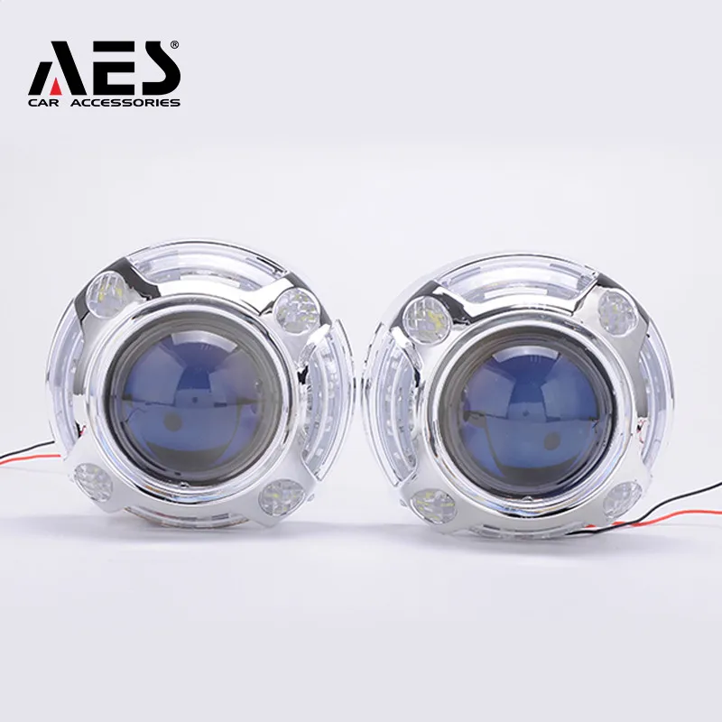 

Бесплатная доставка, AES, 3,0 дюйма, круглая фотография, декоративная крышка для линзы проектора Hella5, двухцветное светодиодное кольцо