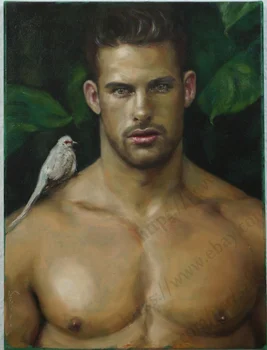 

100%Handmade Oil Painting Hand Original Oil Painting Portrait of a Young Boy Man Mr Portrait