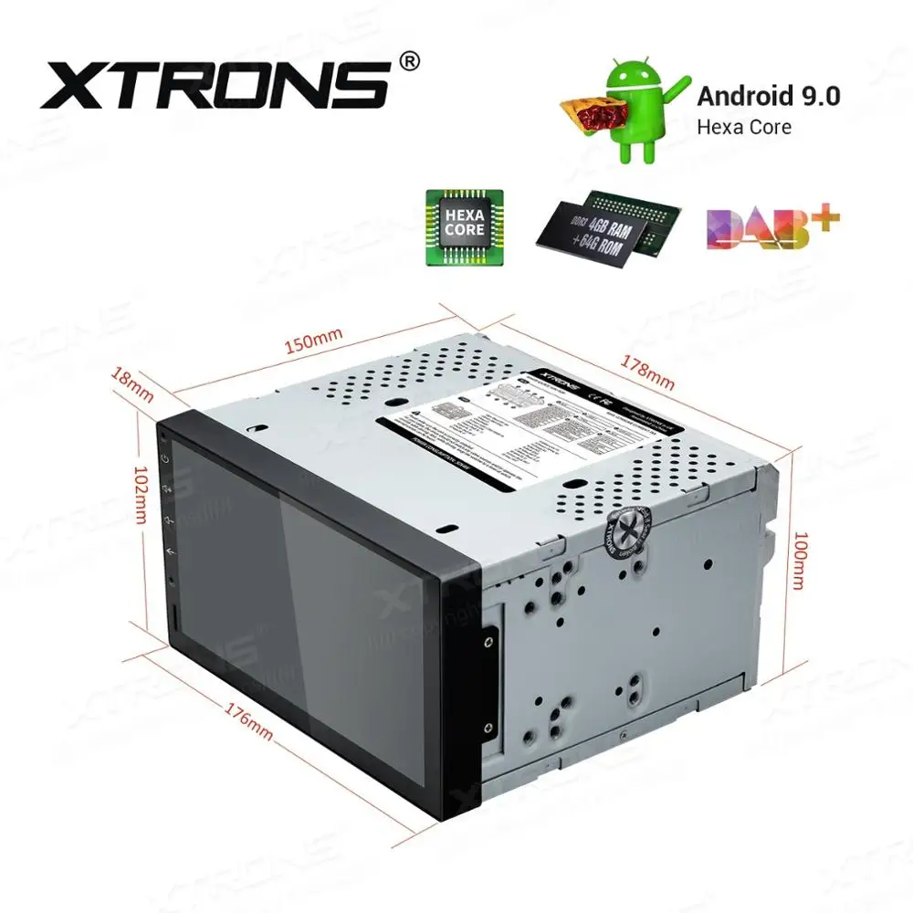 Sale 7" Android 9.0 Pie OS Two Din Car Multimedia Double Din Car Navigation GPS 2 Din Autoradio with Car Play Function Support 4