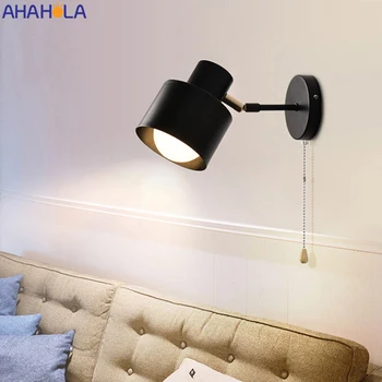 

Retro Industrial Sconce Wall Lights Fixture E27 Vintage Steering Head Adjustable Modern Wall Light Fixture for Bedroom
