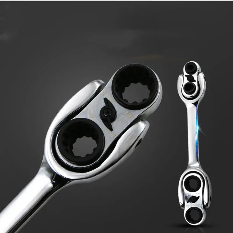 

Multi-function Ratchet Adjustable Wrench Double-head Manual Fast 34-in-1 Multi-purpose Multi-Specification Socket Wrench