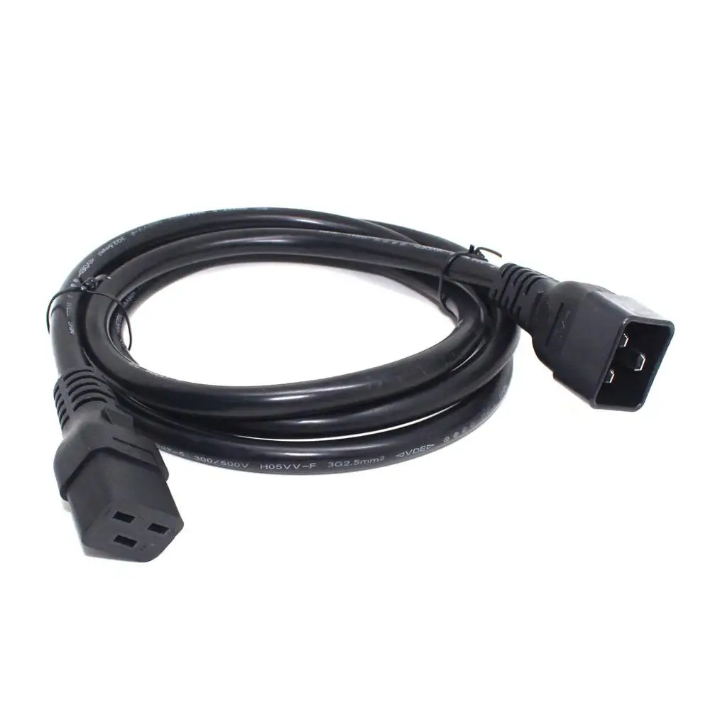 Кабель-удлинитель PDU UPS, 3G2.5mm, 2 м, IEC 320, C19-C20, Power серверный шнур, для различных ИТ-оборудования, 16 А, 250 В