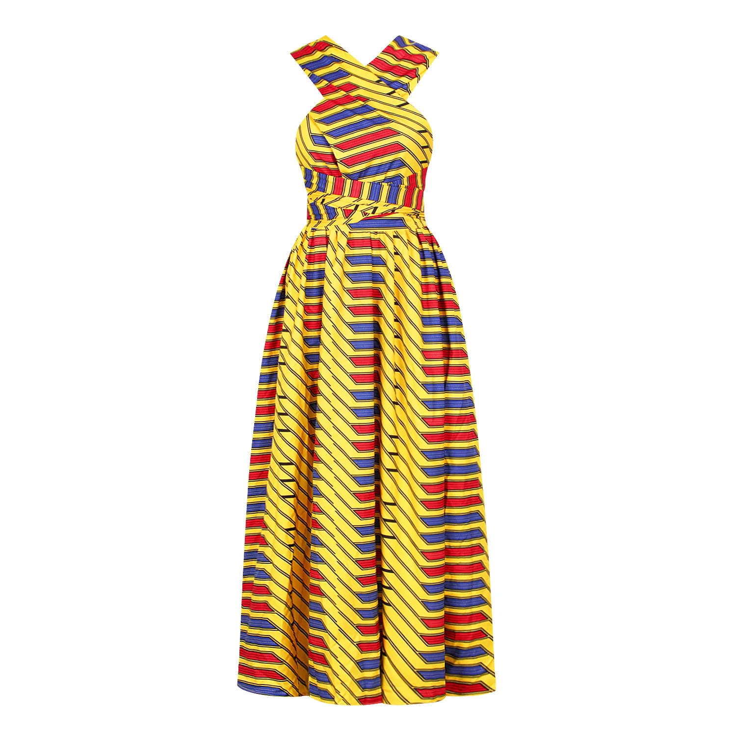 Robe longue élégante imprimé Dashiki et Ankara 159