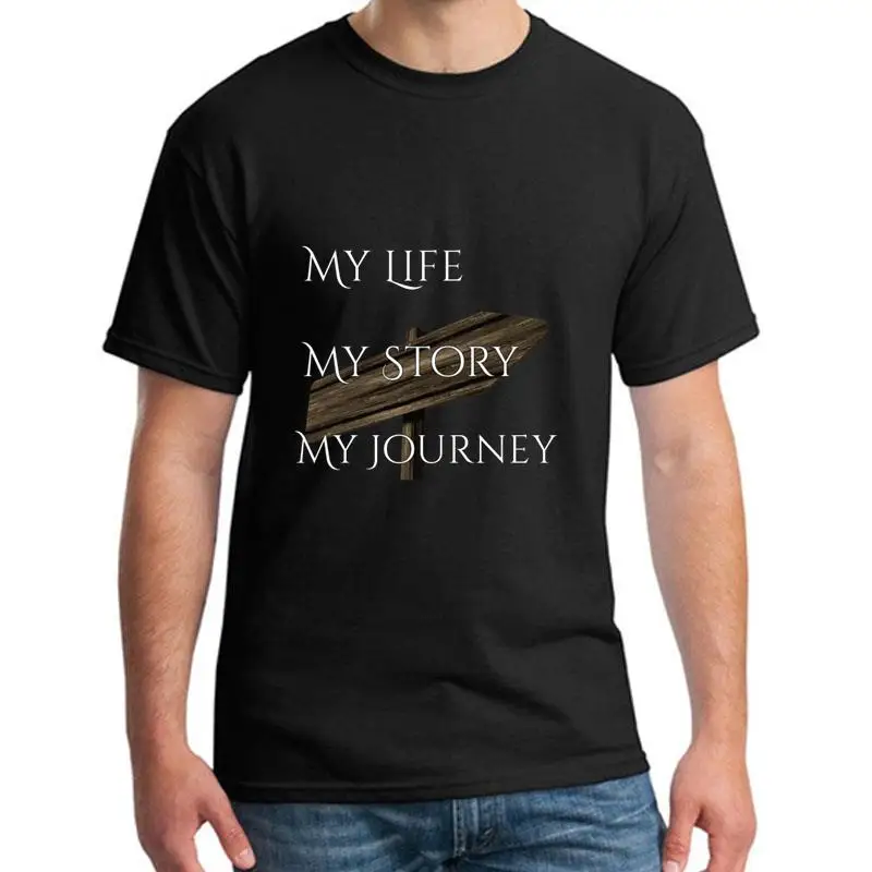 

fashion My Life My Story My Journey tee shirt for men 100% cotton Comics Hipster mens t shirt tee O-Neck Tee tops
