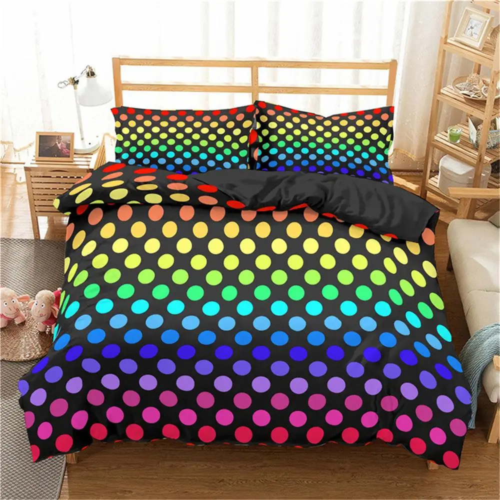 

Boniu 3d Duvet Cover Set King Size Wave Point Heart Printing Bedding Set 2/3pc Microfiber Bedspread Bed Set For Kid Girls