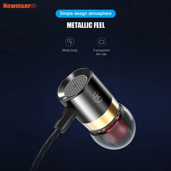 

Newmsnr ZY-03 Metal in-ear earphones For Xiaomi For Phone Stereo Bass Headset Metal Wired Earphone HiFi earpiece Mic Samsung