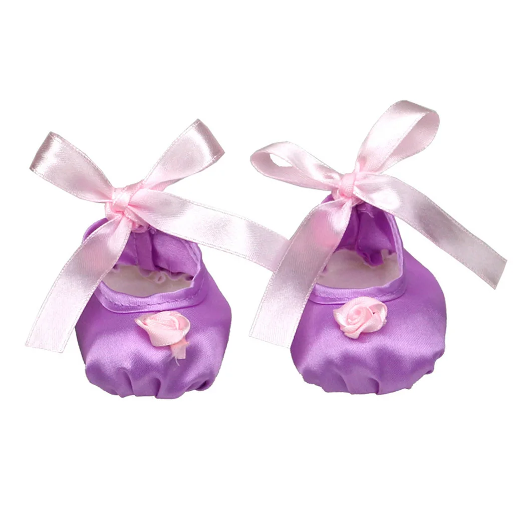 Purple Ballet Satin Slippers Dance Shoes for 18