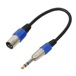 0,3 м XLR шнур штекер 6,35 мм 1/4 "штекер аудио кабель 3 Pin для микрофона