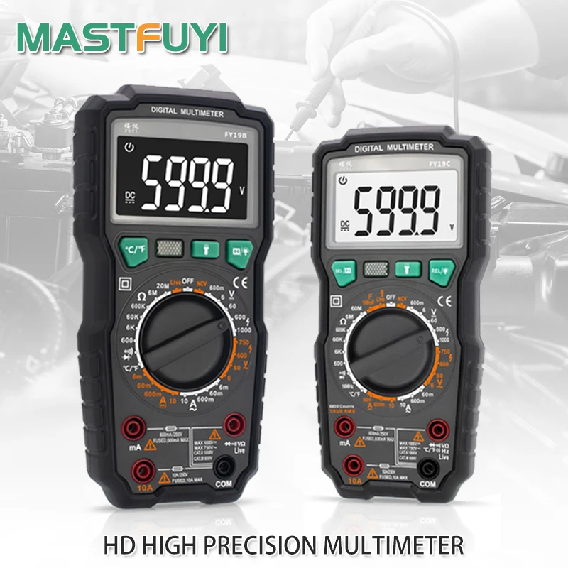 Цифровой мультиметр Mastfuyi FY19B/FY19C 6000 отсчетов высокоскоростной классический