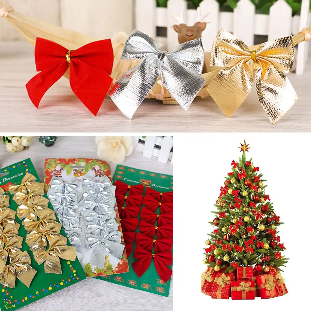 2*5cm 24pcs home decorations navidad 3 color pretty 2018 butter