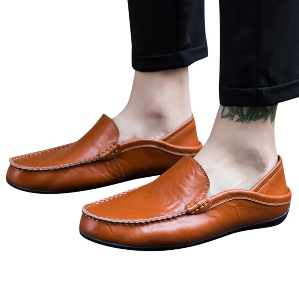   Leather Shoes Men Sneakers Loafers Summer Casual Elegant Driving Mens Shoes Classic Loafers Boat Shoes  zapatos de hombre (20)