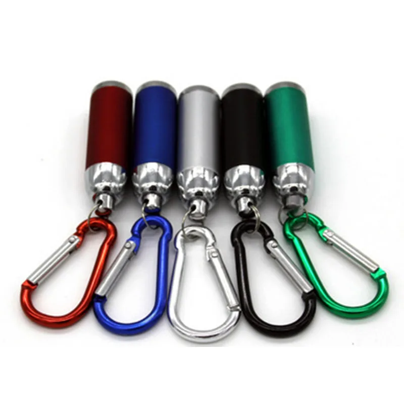 

New Aluminum Mini Keychain LED Light Retractable Flashlight Zoom Outdoor Flashlight Small Electronic Gift Portable Laser Torch