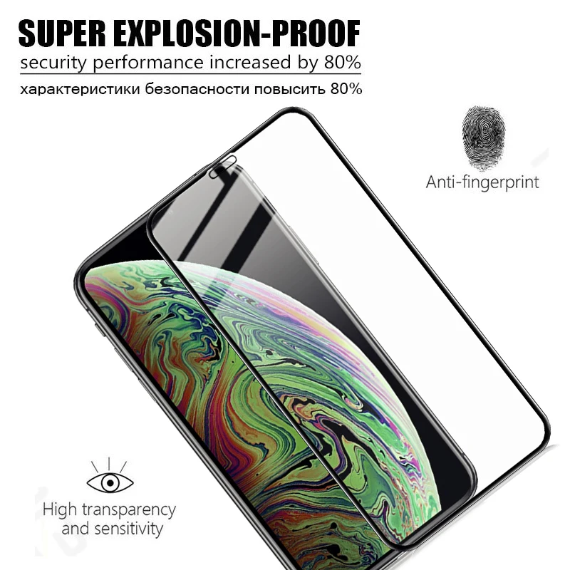 Защитное стекло закаленное для iPhone 11 Pro Max 7 8 6 6s Plus X XS XR|Защитные стёкла и плёнки| |