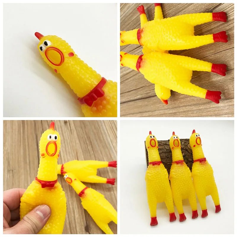 Кричащий цыпленок Squeeze игрушка со звуком товар для домашнего животного игрушки Shrilling декомпрессионный инструмент забавные гаджеты