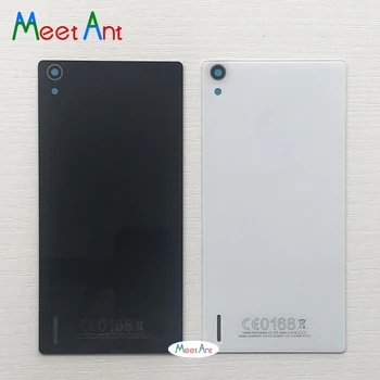 

High quality For Huawei Ascend P7 P7-L10 P7-L00 P7-L05 Back Housing Battery Cover Door Rear Cover Glass with Adhesive