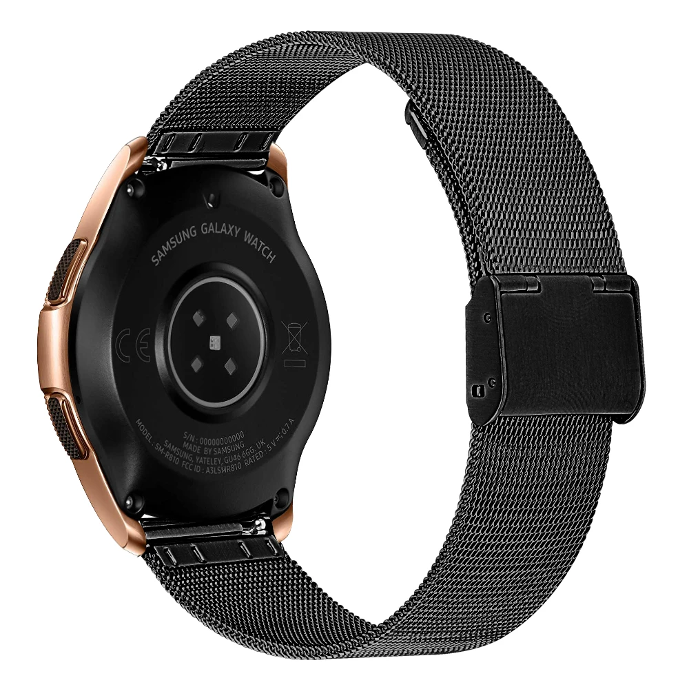 Для samsung Galaxy gear S3 ремешок для часов 42 мм металлическая цепная сетка вакуумная Кофеварка Замена Мужские t Мужские Женские часы ремешок