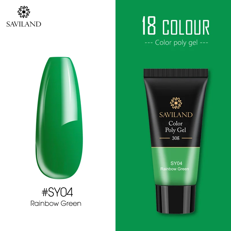 30ml SY04 SAVILAND цветной полигель для наращивания пальцев 24 Цвета УФ-гель для быстрого наращивания 30 г/15 г полигель-лак для ногтей Твердый Гель-лак для ногтей - Цвет: 30ml SY04