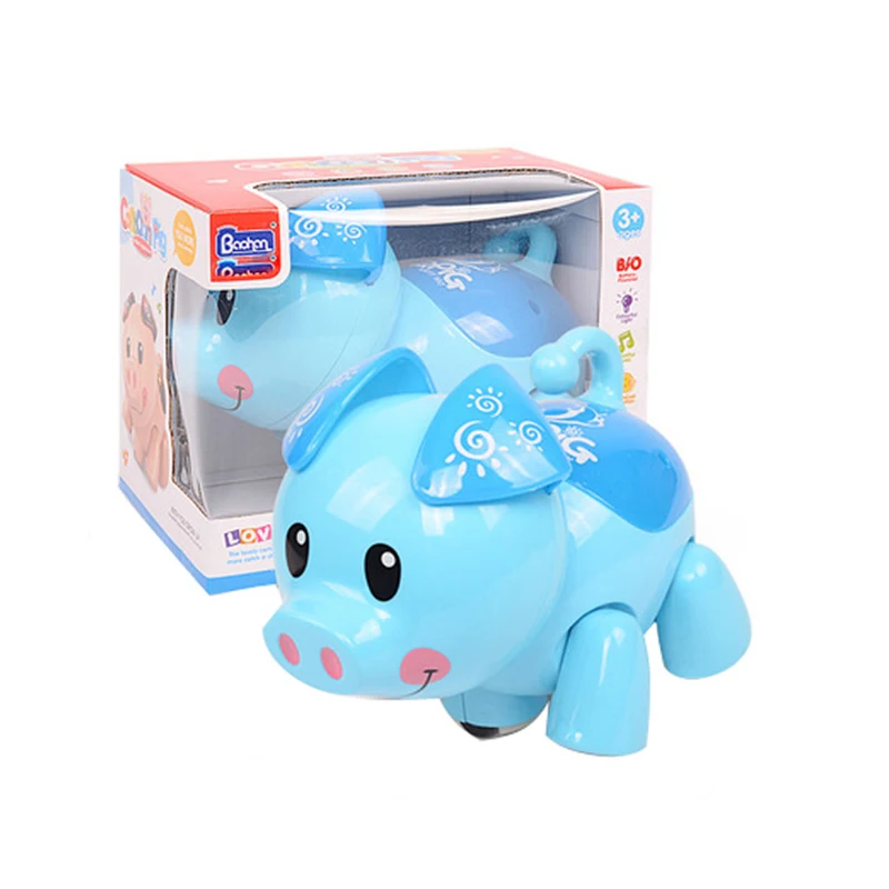 Electronic toy car Cute piggy model Universal walking music cool lighting Interactive Cartoon Pig Electric Virtual Pets kids boy 2