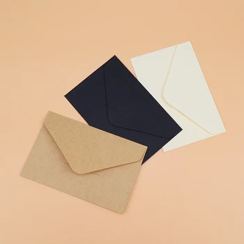 

40PCS Classical White Black Kraft Blank Mini Paper Window Envelopes Wedding Invitation Envelope Gift Envelope