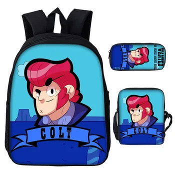 

3PCS School Backpacks Set Games 3D Print Leon School Bags For Girls boys Students Primary Daily Casual Travel Bag bolsa