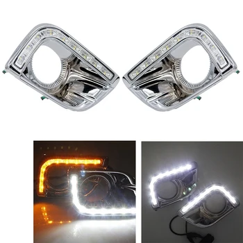 

For Toyota Prado 150 Fj150 Lc150 2010-2013 Land Cruiser Led Daytime Running Lights Drl Fog Lamp Cover Driving Lights