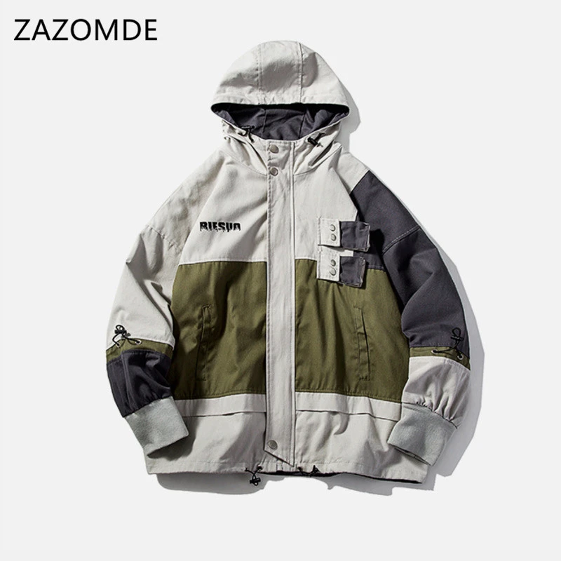 ZAZOMDE/осенний мужской Тренч мужские хлопковые повседневные свободные