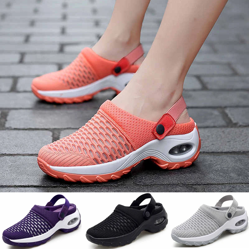 Woman Sneakers Slippers Tennis-Shoes Height-Increasing Outdoor Jogging Mesh Breathable