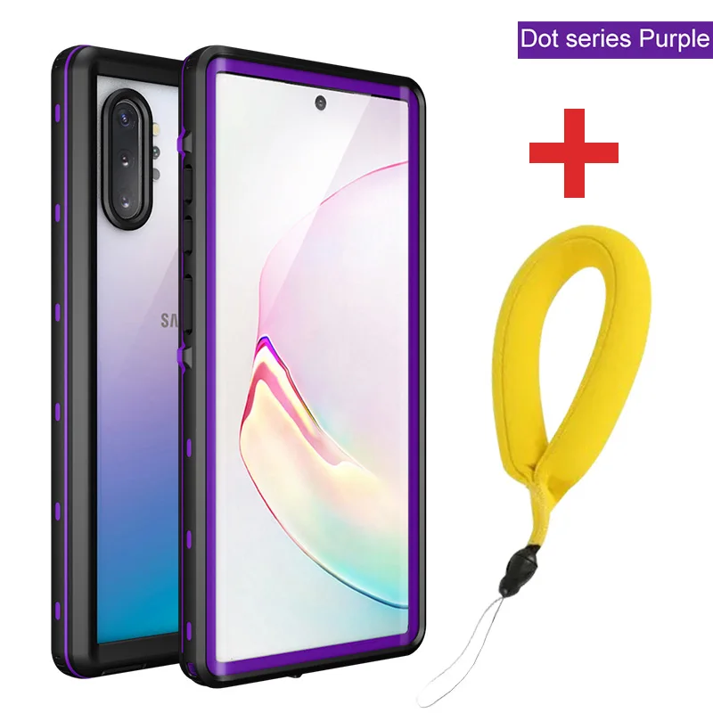 Водонепроницаемый чехол MOMOTS для samsung Galaxy Note 10+ 9 8 360, противоударный чехол для samsung Note 10 Plus, чехол для подводного плавания - Цвет: Purple with strap