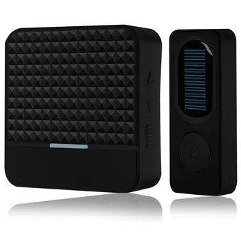 

Solar powered Waterproof Wireless DoorBell EU US UK plug Smart Door Bell chime 1 button 1 Receiver LED light