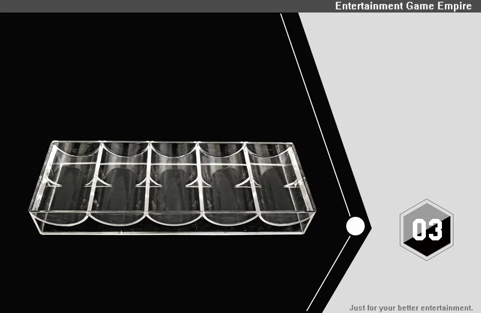 2 Yernea High-quality Poker Chips Box Set Texas 100Pcs Chip Box Acrylic Transparent Portable Baccarat Tray Casinos No cover (3)