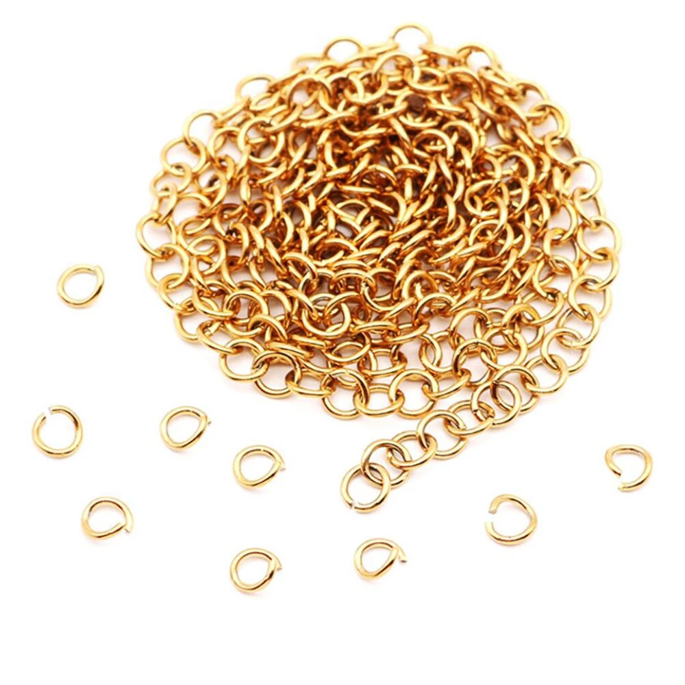 200Pcs 3/4/5/6/8mm 스테인레스 스틸 오픈 점프 링 DIY 쥬얼리에 대 한 분할 링 커넥터 액세서리 결과 용품 만들기