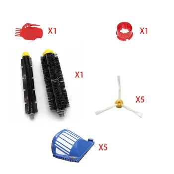 

Blue AeroVac Filter+ set main Brush kit + side brush for iRobot Roomba 600 Series 620 630 650 660 accessory Replacment