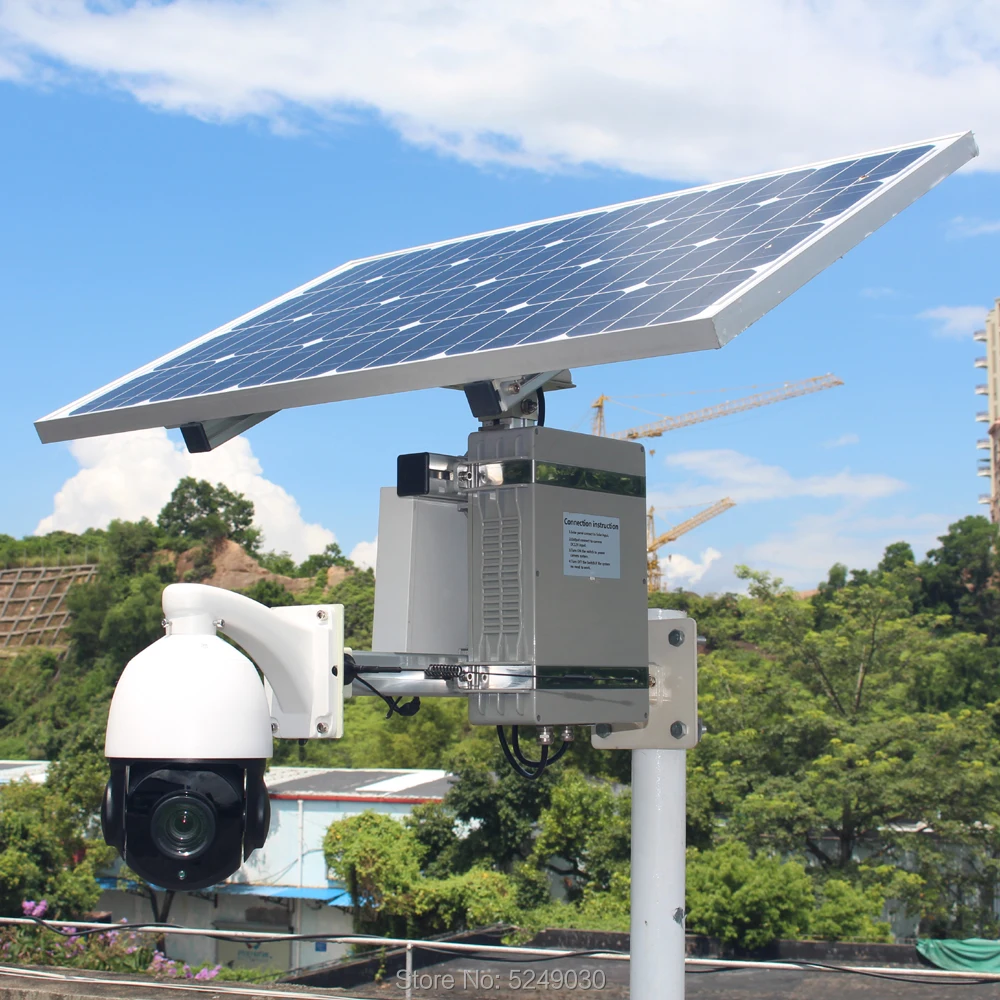 

solar panel powered camera 4G 3G gsm sim card slot wireless wifi ip ptz 18X Zoom outdoor living stream security cctv with 64G