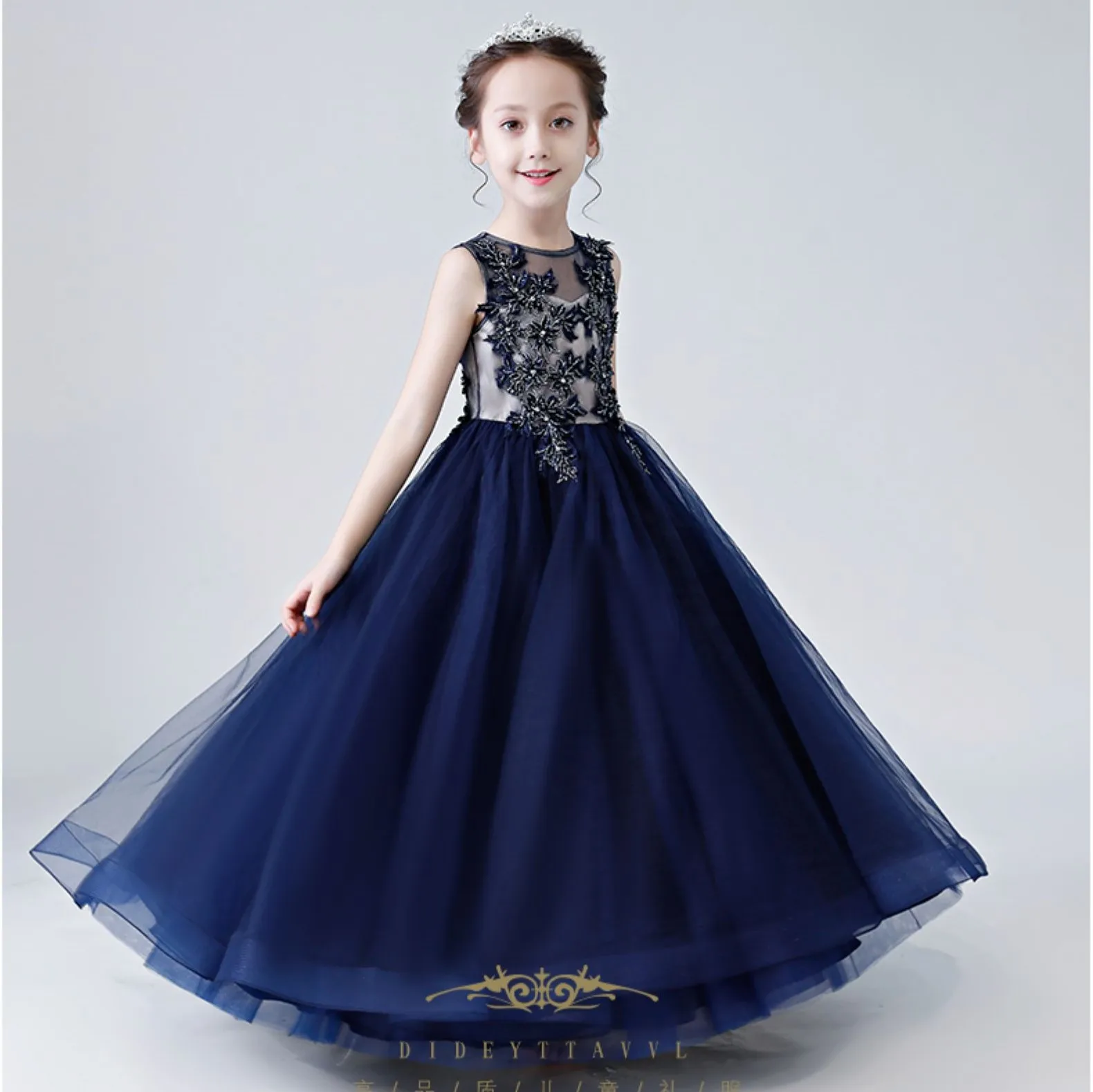 Vestido de online dama de honra azul marinho