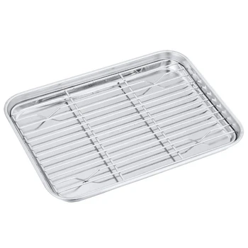 

Baking Sheet and Cooling Rack Set, Stainless Steel Cookie Sheet and Rack Set,Healthy & Non Toxic & Rustproof & Easy Clean & Dish