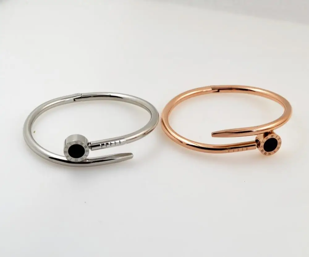 Римский браслет с цифрами черного цвета для ногтей Brangle, титановая сталь, розовое золото,, браслет и браслет, ювелирные изделия, Прямая поставка