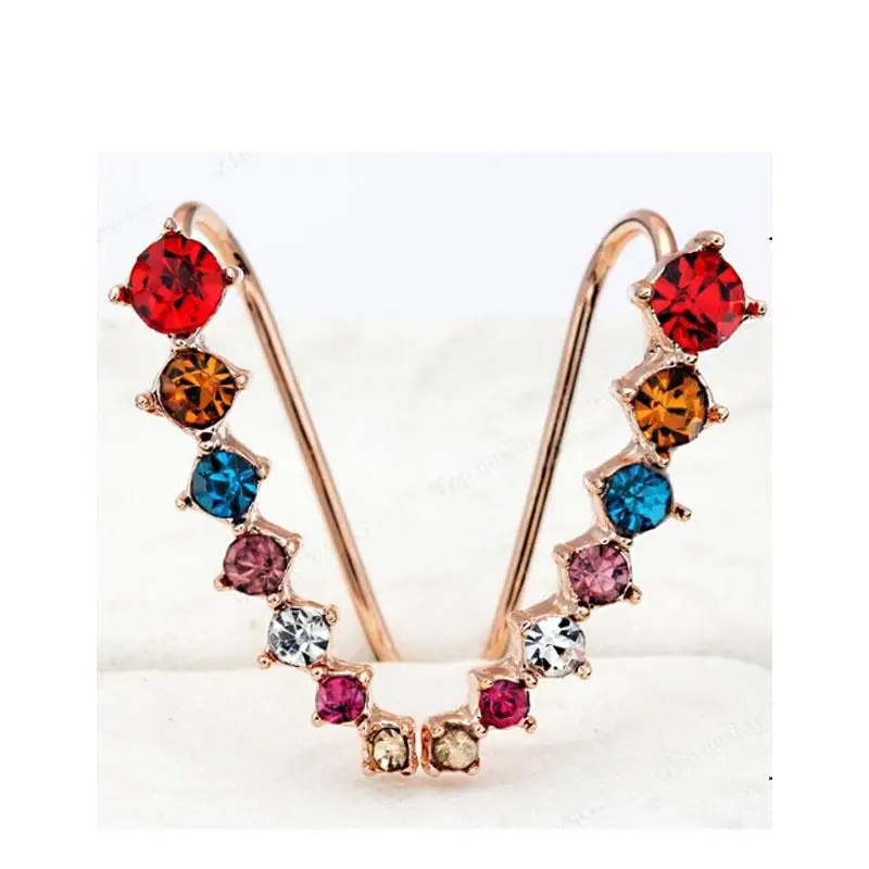 Gold Multicolor Модные корейские стильные милые маленькие серьги в виде звезды, дизайн, цветные Кристальные серьги-гвоздики, Женские Простые минималистичные ювелирные изделия, подарки - Окраска металла: Gold Multicolor