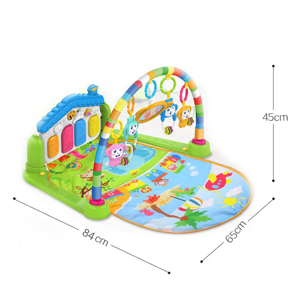 Большой игровой пазл Детская мозаика детский коврик для малышей развивающий коврик-головоломка с клавиатурой для фортепиано милый игровой коврик для животных гимнастическая игрушка для ползания - Цвет: Large Green