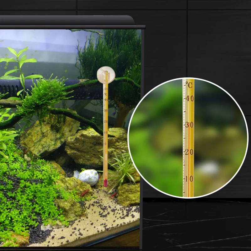 Fish tank dedicated aquarium grass tank sea water glass thermometer table fat water temperature meter mini hook thermometer