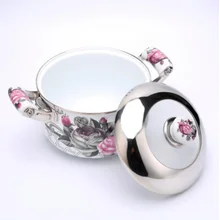 Эмалированный горшок Shabu-shabu, бытовой горшок, кастрюля, большая емкость, суп, кастрюля для тушения, суповый горшок, газовая плита, универсальные кастрюли и сковороды, кухонная посуда