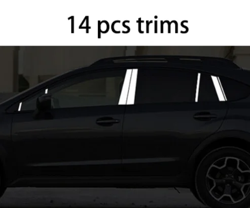 Нержавеющая сталь окна автомобиля планки для subaru xv 2012 2013 4-го поколения - Цвет: 14 pcs trims