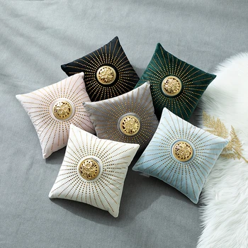 

30x30cm Square Luxury Incense Burner Pillow Aromatherapy Holder Cushion Gold Hot Rhinestones Home Car Decor
