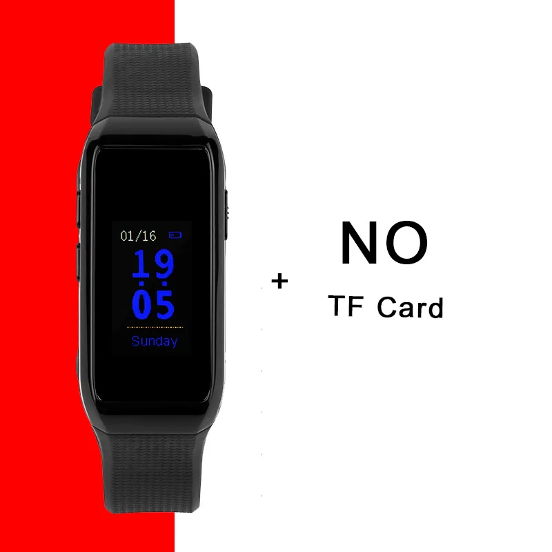 16GB HD 1080P камера Диктофон Видео Аудио Звук Спорт трекер часы SmartBand браслет умный браслет - Цвет: 16GB