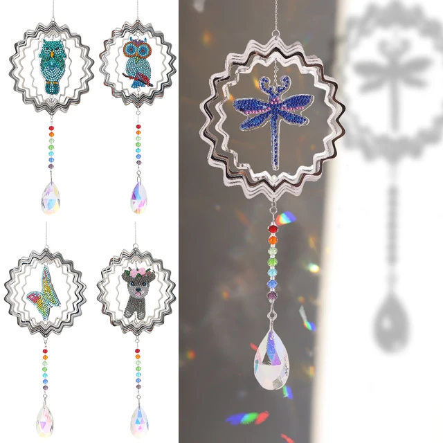 3D Wind Chimes DIY Point Drill Diamond Painting Crystal Wall Ornaments Kits