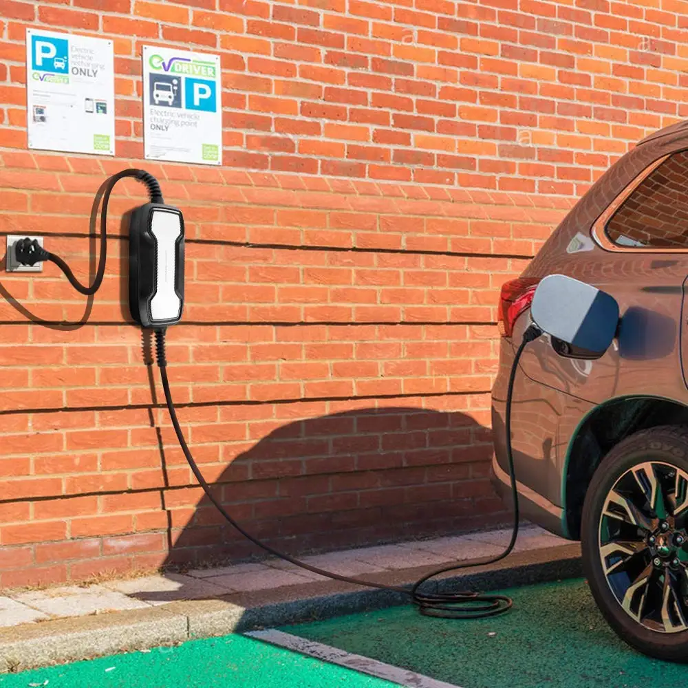 Тип 1 Портативный EV зарядное устройство кабель переключаемый 10/16A вилкой электрический автомобиль Зарядное устройство EVSE SAE J1772