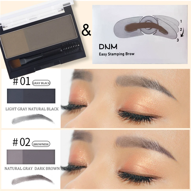 Double Color Eyebrow Powder Professional Makeup Palette Adjustable Eyebrow Stamp Eye Brow Enhancers Eye Brows Shadow Make Up Double Color Eyebrow Powder Professional Makeup Palette Adjustable Eyebrow Stamp Eye Brow Enhancers Eye Brows Shadow Make Up