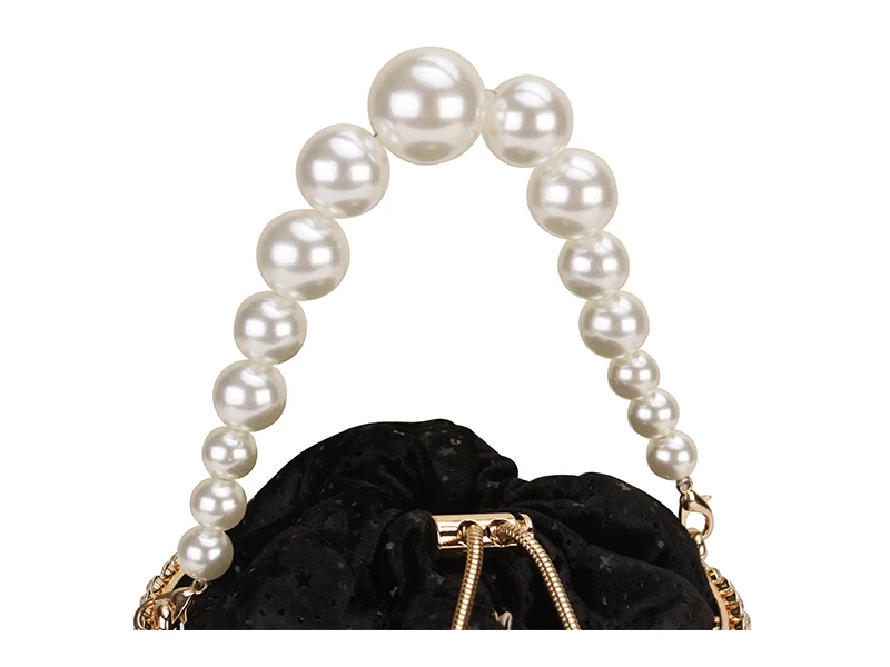 Роскошный Модный жемчужный цветок с бриллиантовым ковшом, дизайнерская женская сумка-тоут, сумка на плечо, сумки через плечо и сумки, женская сумка на цепочке